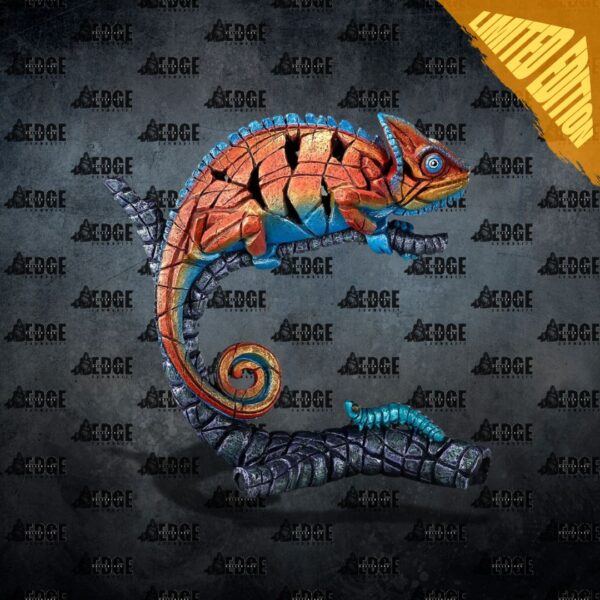 ED42TT + ED43TT - Tropical Tangerine Chameleon & African Frog Edge Sculpture - Image 3